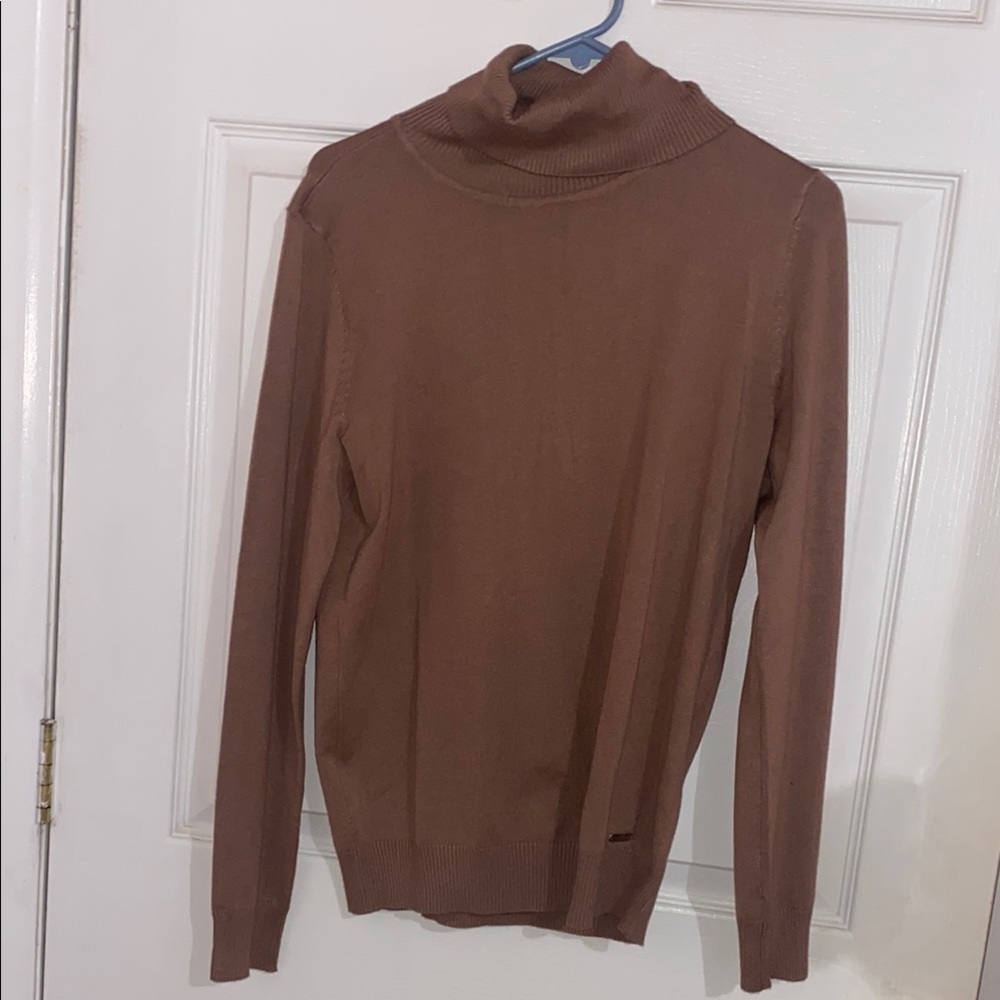 Calvin Klein Taupe Ribbed Sweater